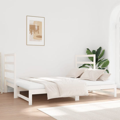 Pull-out Day Bed without Mattress White 2x(90x190) cm