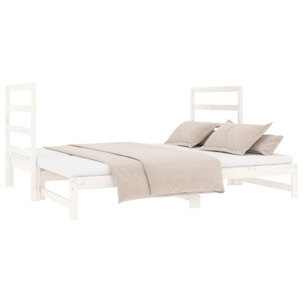 Pull-out Day Bed without Mattress White 2x(90x190) cm