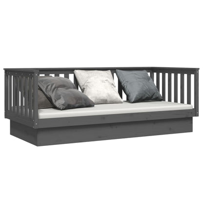 Day Bed without Mattress Grey 80x200 cm Solid Wood Pine