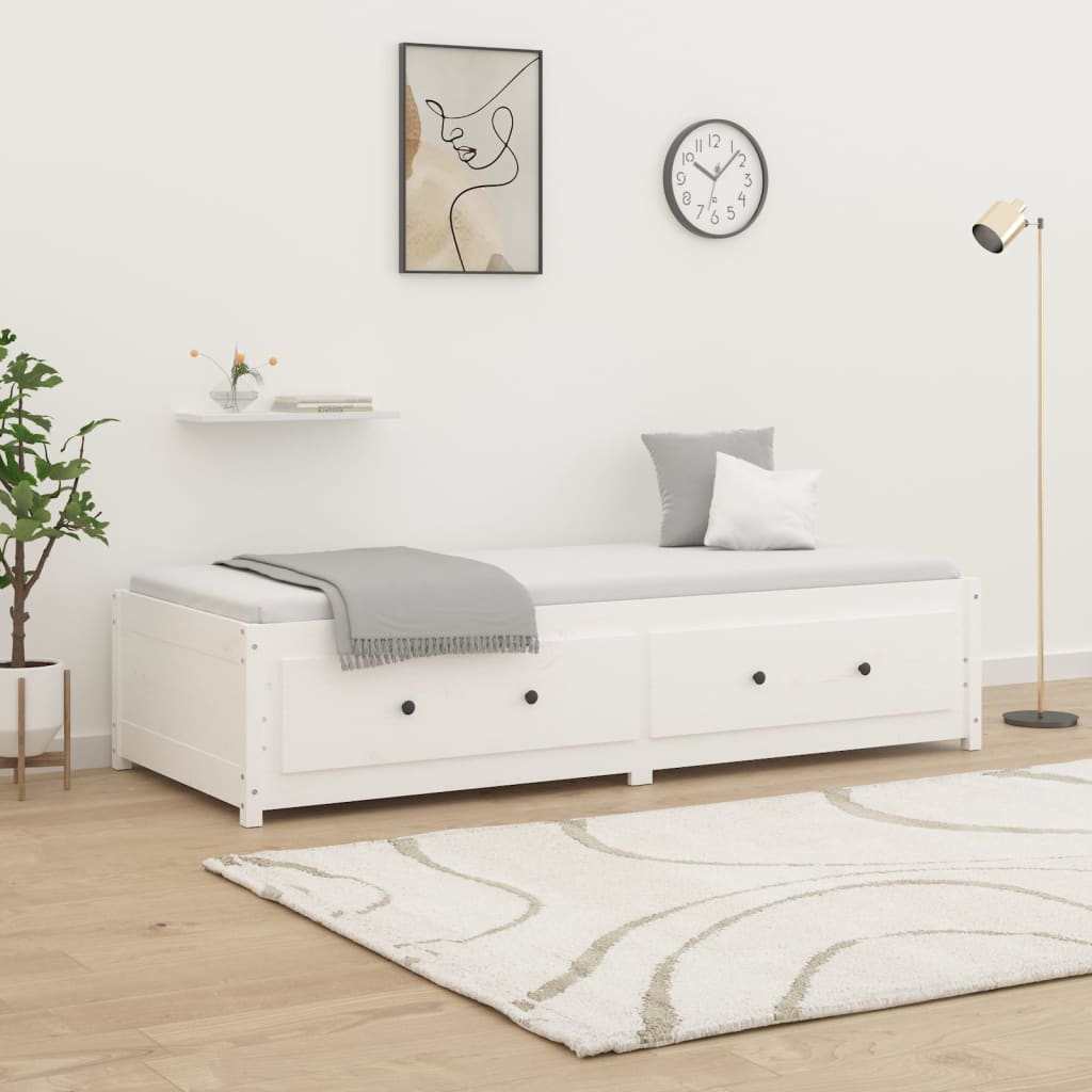 Day Bed without Mattress White 80x200 cm Solid Wood Pine