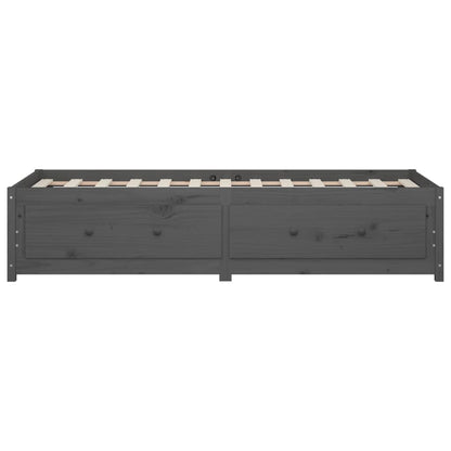Day Bed without Mattress Grey 90x200 cm Solid Wood Pine