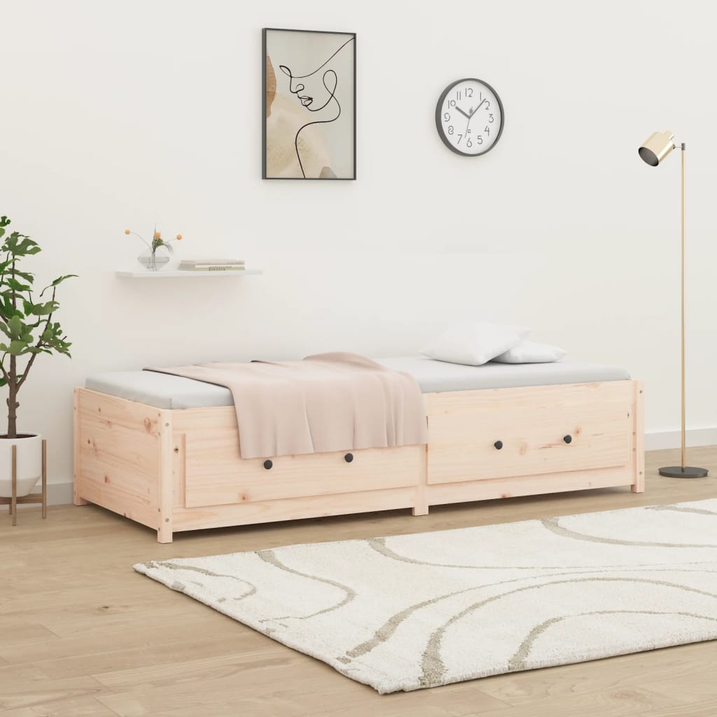 Day Bed without Mattress 90x190 cm Single Single Solid Wood Pine