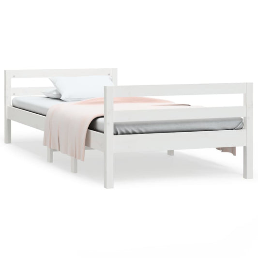 Bed Frame without Mattress White 80x200 cm Solid Wood Pine