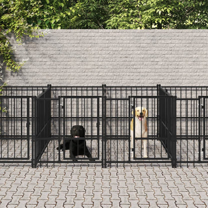 Outdoor Dog Kennel Steel 18.77 m²