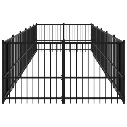Outdoor Dog Kennel Steel 11.26 m²