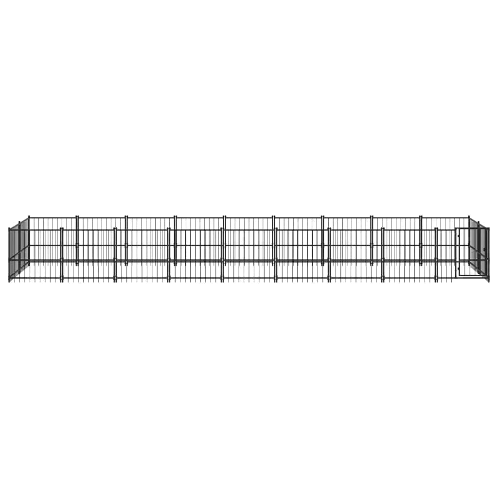 Outdoor Dog Kennel Steel 16.89 m²