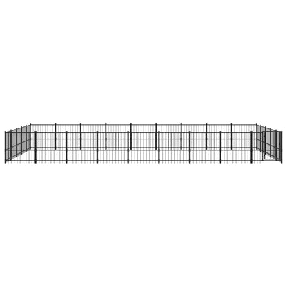 Outdoor Dog Kennel Steel 42.34 m²