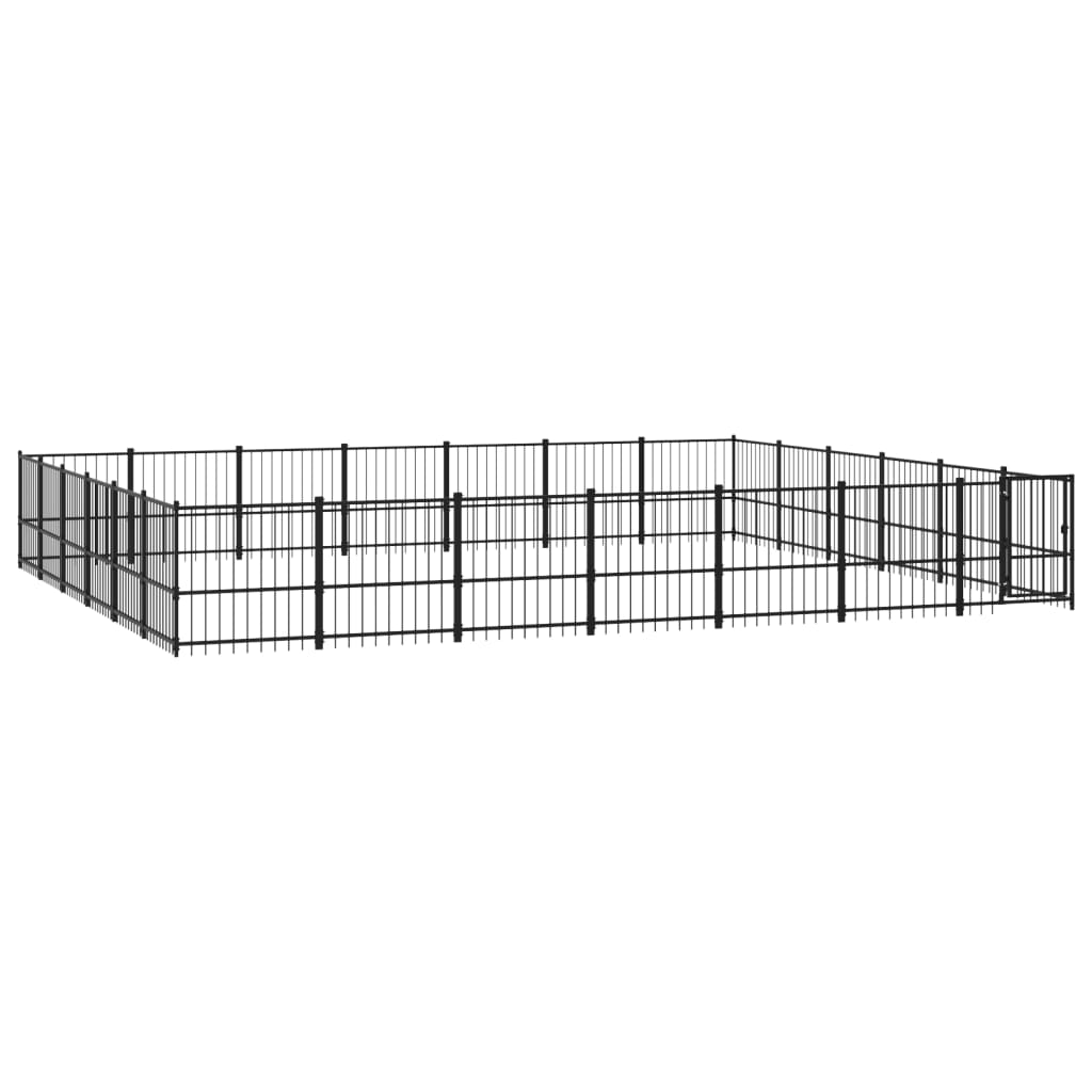 Outdoor Dog Kennel Steel 39.52 m²