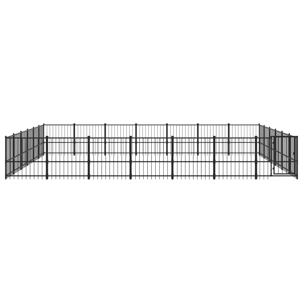 Outdoor Dog Kennel Steel 39.52 m²