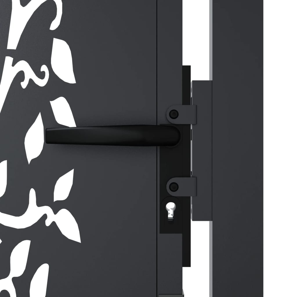 Garden Gate Anthracite 100x75 cm Steel Tree Design