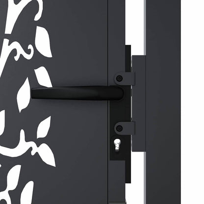 Garden Gate Anthracite 100x75 cm Steel Tree Design