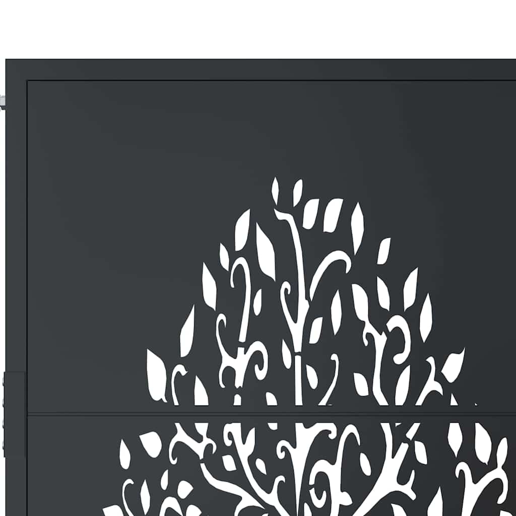 Garden Gate Anthracite 100x100 cm Steel Tree Design