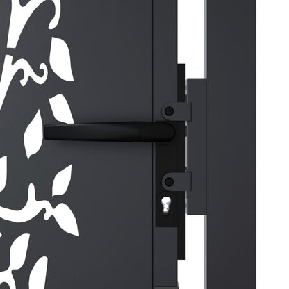 Garden Gate Anthracite 100x125 cm Steel Tree Design