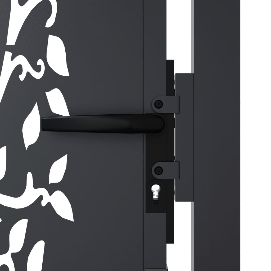 Garden Gate Anthracite 100x150 cm Steel Tree Design