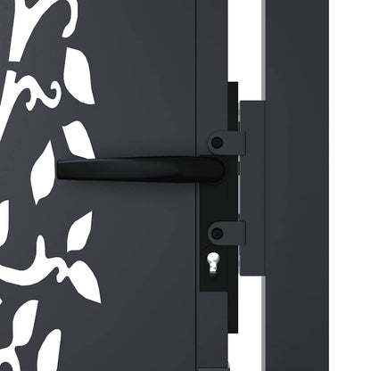 Garden Gate Anthracite 100x200 cm Steel Tree Design