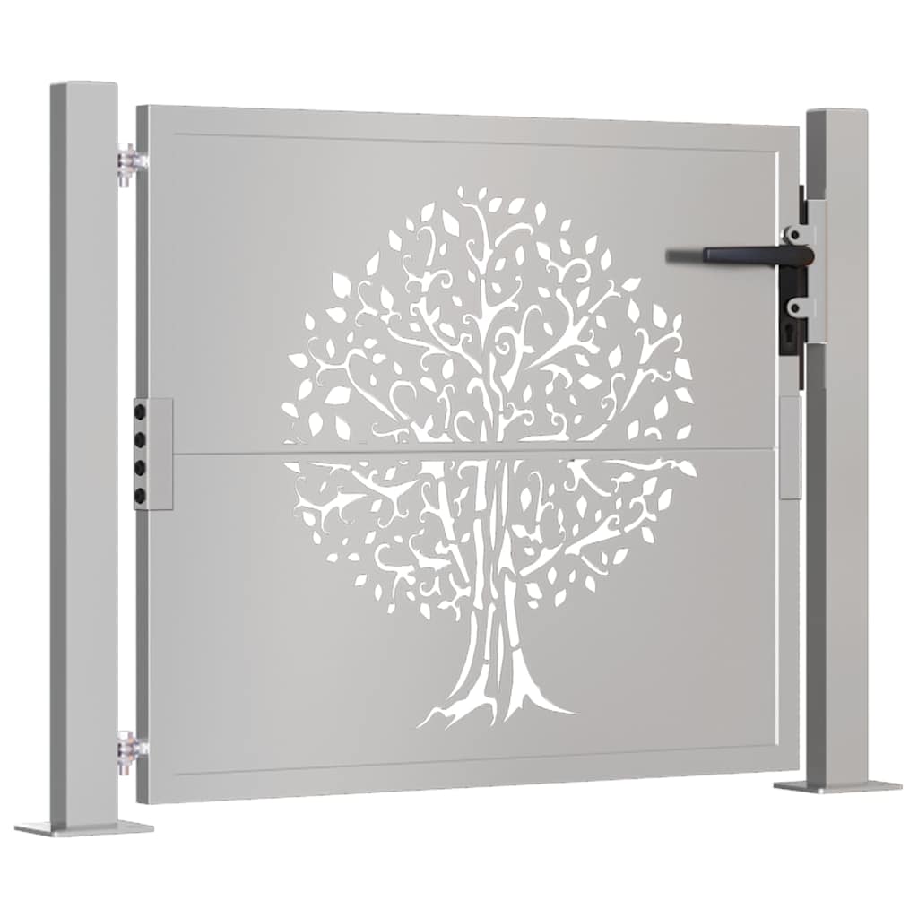 Garden Gate 100x75 cm Corten Steel Tree Design