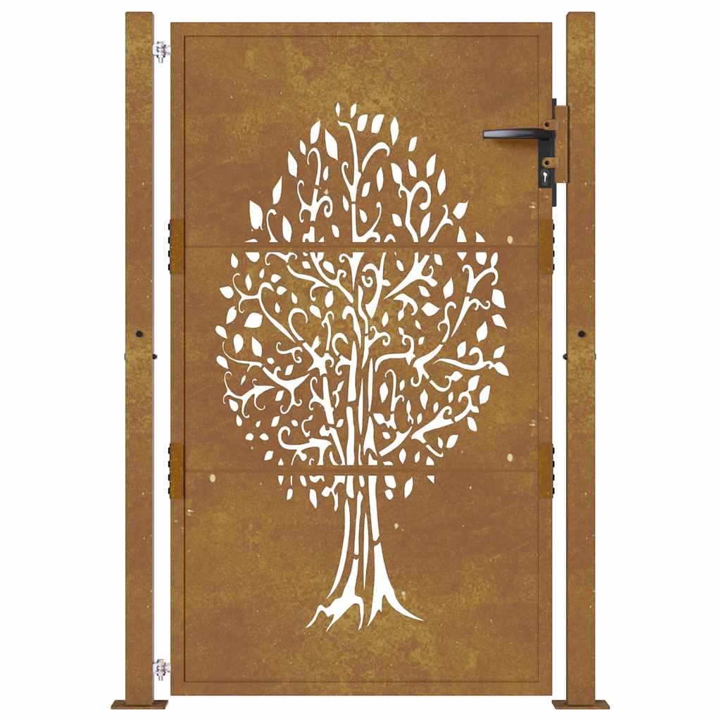 Garden Gate 100x150 cm Corten Steel Tree Design