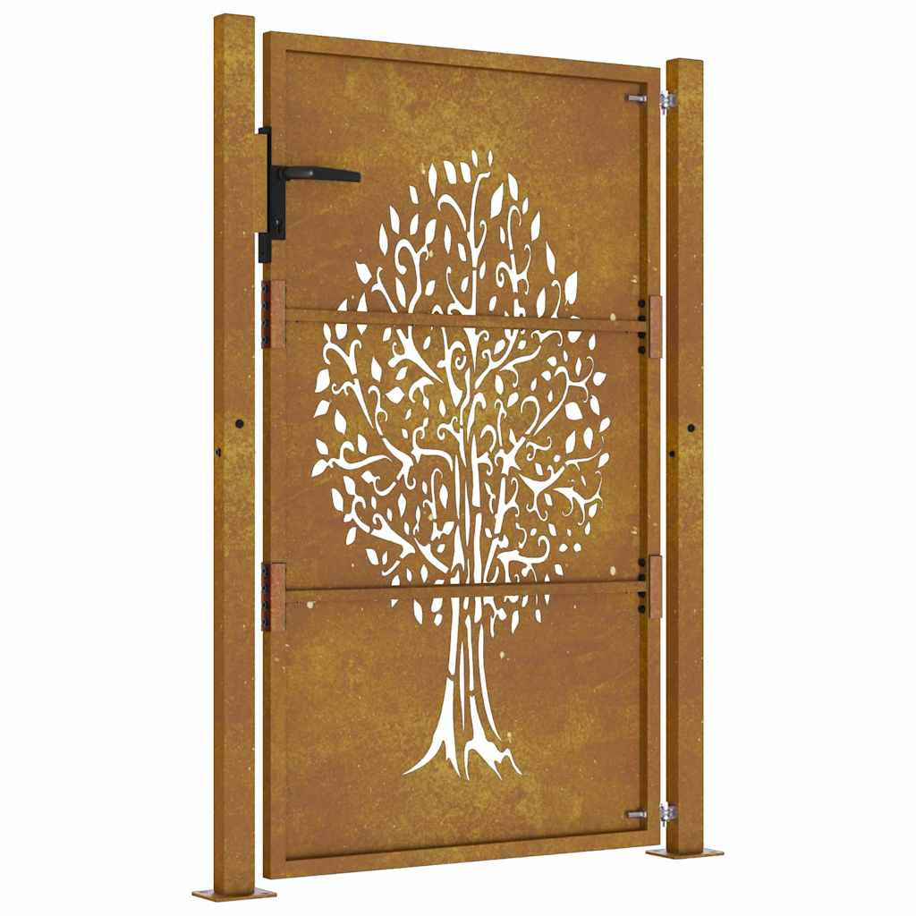Garden Gate 100x150 cm Corten Steel Tree Design