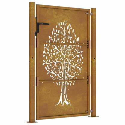 Garden Gate 100x150 cm Corten Steel Tree Design