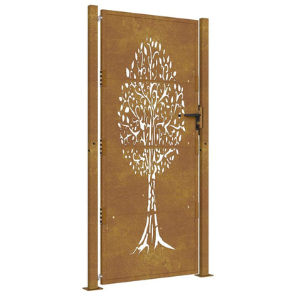 Garden Gate 100x175 cm Corten Steel Tree Design