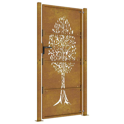Garden Gate 100x175 cm Corten Steel Tree Design