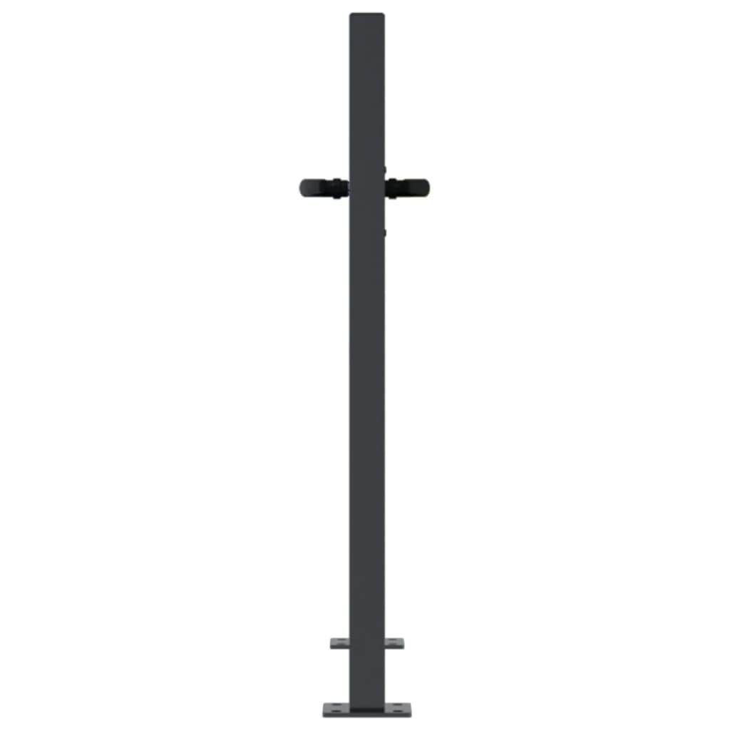 Garden Gate Anthracite 100x75 cm Steel Grass Design