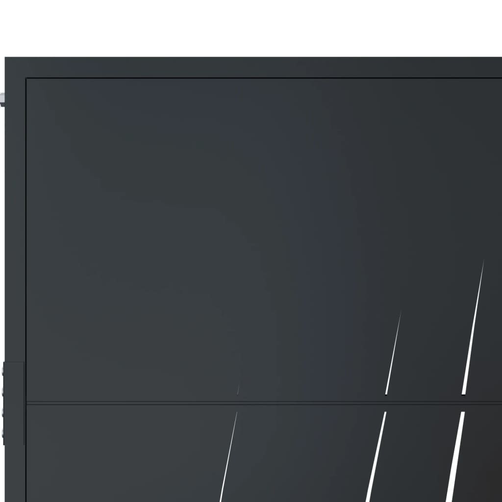 Garden Gate Anthracite 100x75 cm Steel Grass Design