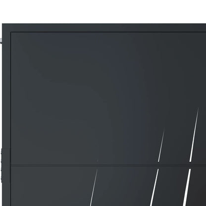 Garden Gate Anthracite 100x75 cm Steel Grass Design
