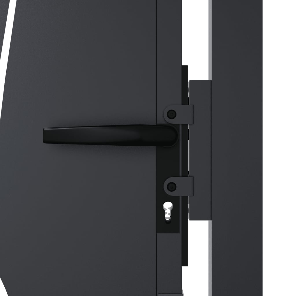 Garden Gate Anthracite 100x75 cm Steel Grass Design