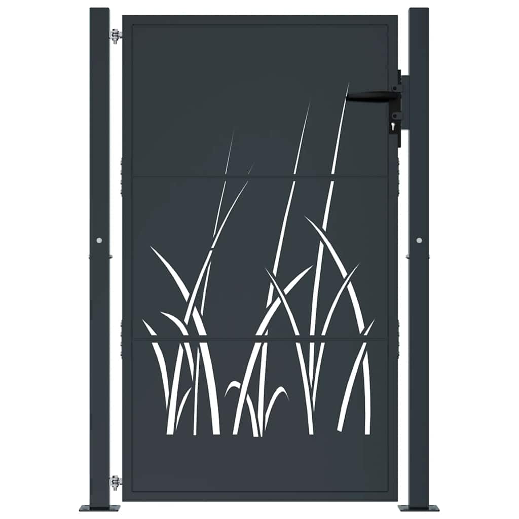 Garden Gate Anthracite 100x150 cm Steel Grass Design