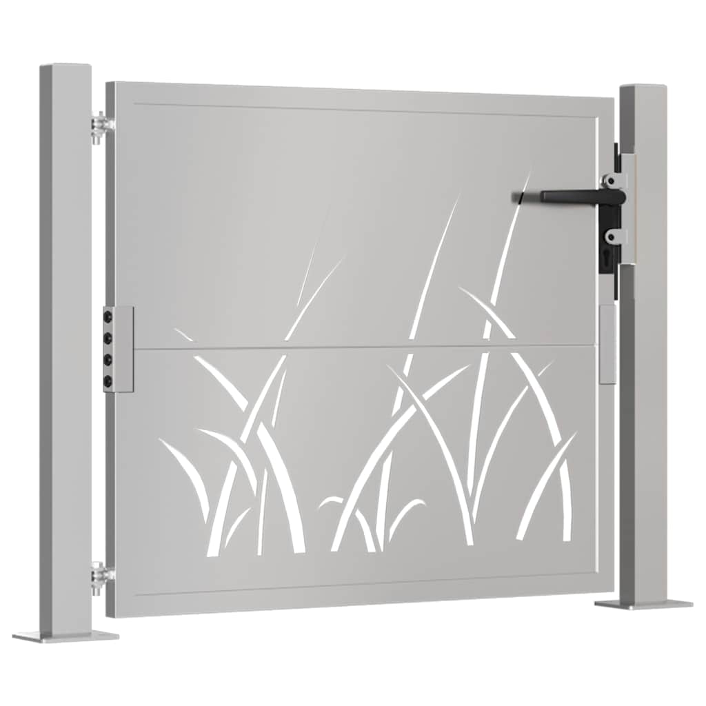 Garden Gate 100x75 cm Corten Steel Grass Design