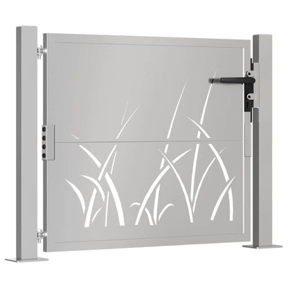 Garden Gate 100x75 cm Corten Steel Grass Design
