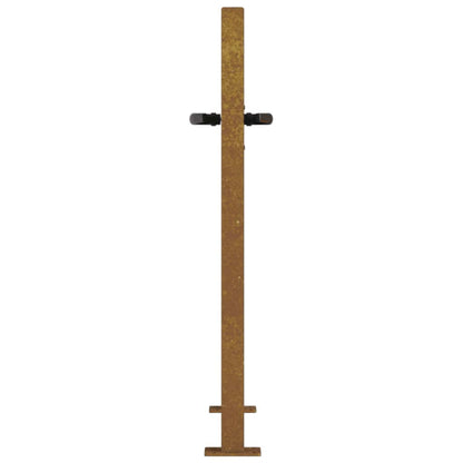 Garden Gate 100x75 cm Corten Steel Grass Design
