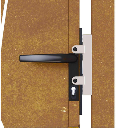 Garden Gate 100x75 cm Corten Steel Grass Design