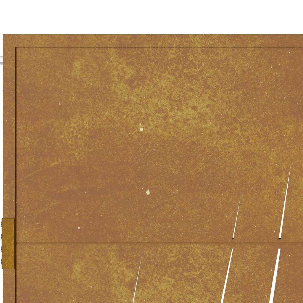 Garden Gate 100x125 cm Corten Steel Grass Design
