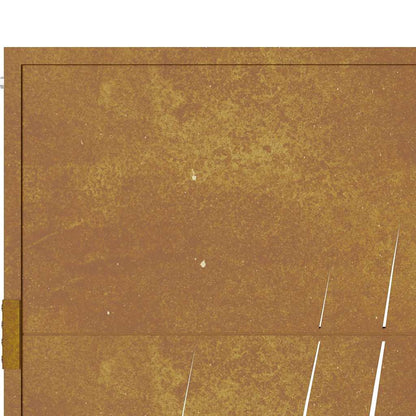 Garden Gate 100x175 cm Corten Steel Grass Design