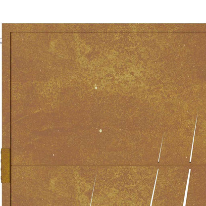 Garden Gate 100x175 cm Corten Steel Grass Design