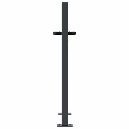 Garden Gate Anthracite 100x100 cm Steel Bamboo Design