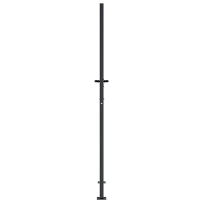 Garden Gate Anthracite 100x175 cm Steel Bamboo Design