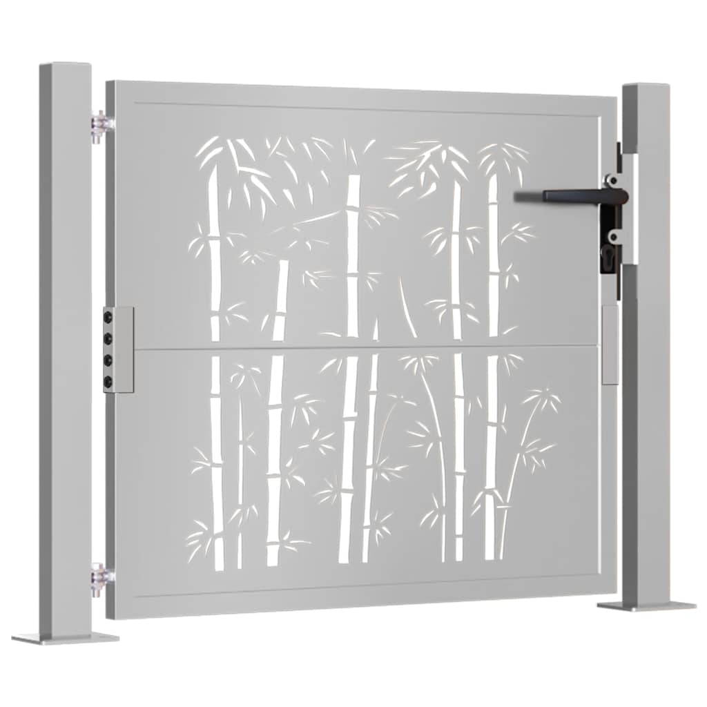 Garden Gate 100x75 cm Corten Steel Bamboo Design