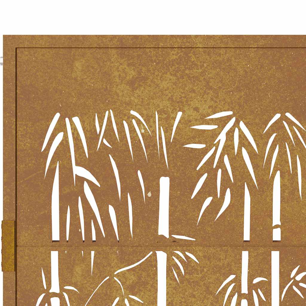 Garden Gate 100x75 cm Corten Steel Bamboo Design