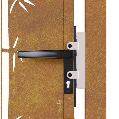 Garden Gate 100x75 cm Corten Steel Bamboo Design