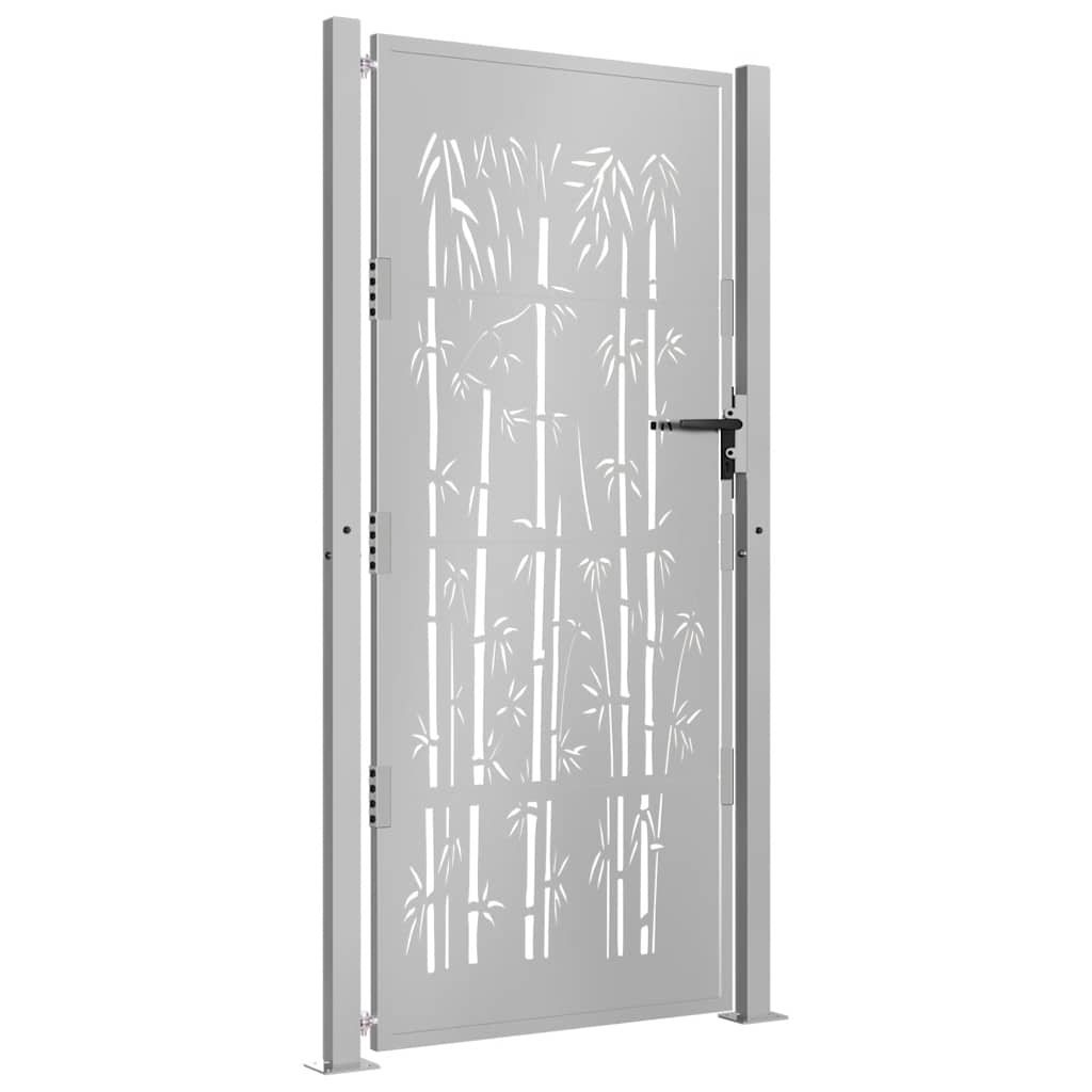 Garden Gate 100x200 cm Corten Steel Bamboo Design