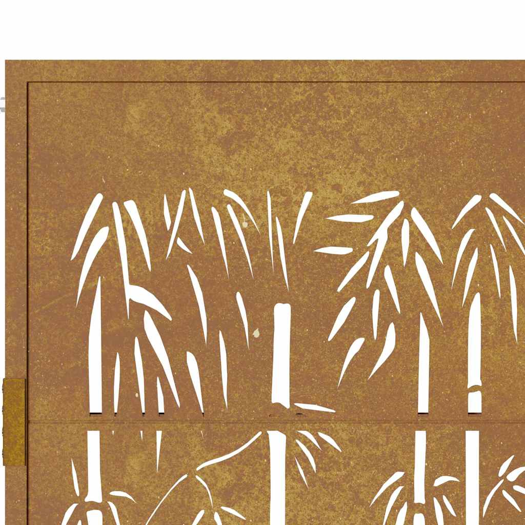 Garden Gate 100x200 cm Corten Steel Bamboo Design