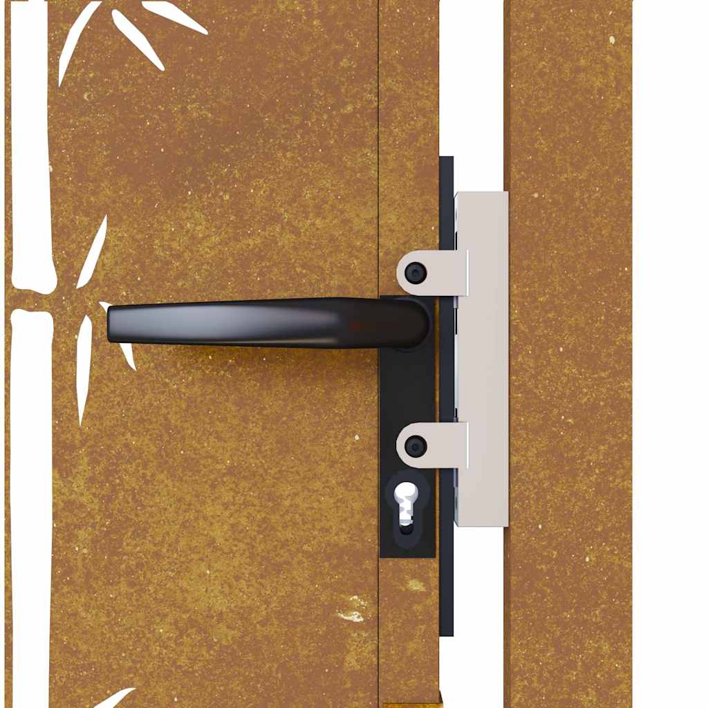 Garden Gate 100x200 cm Corten Steel Bamboo Design