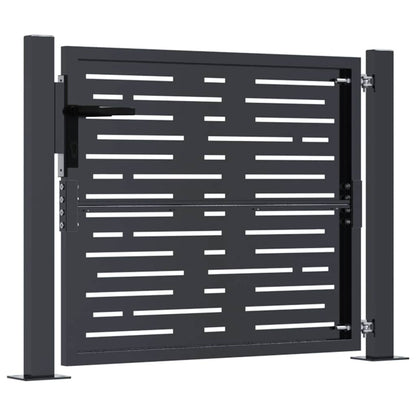 Garden Gate Anthracite 100x75 cm Steel Square Design