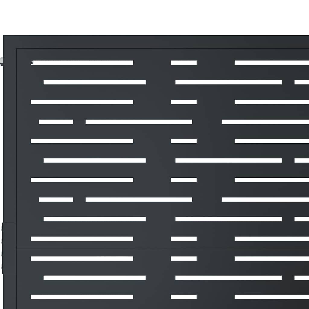 Garden Gate Anthracite 100x75 cm Steel Square Design