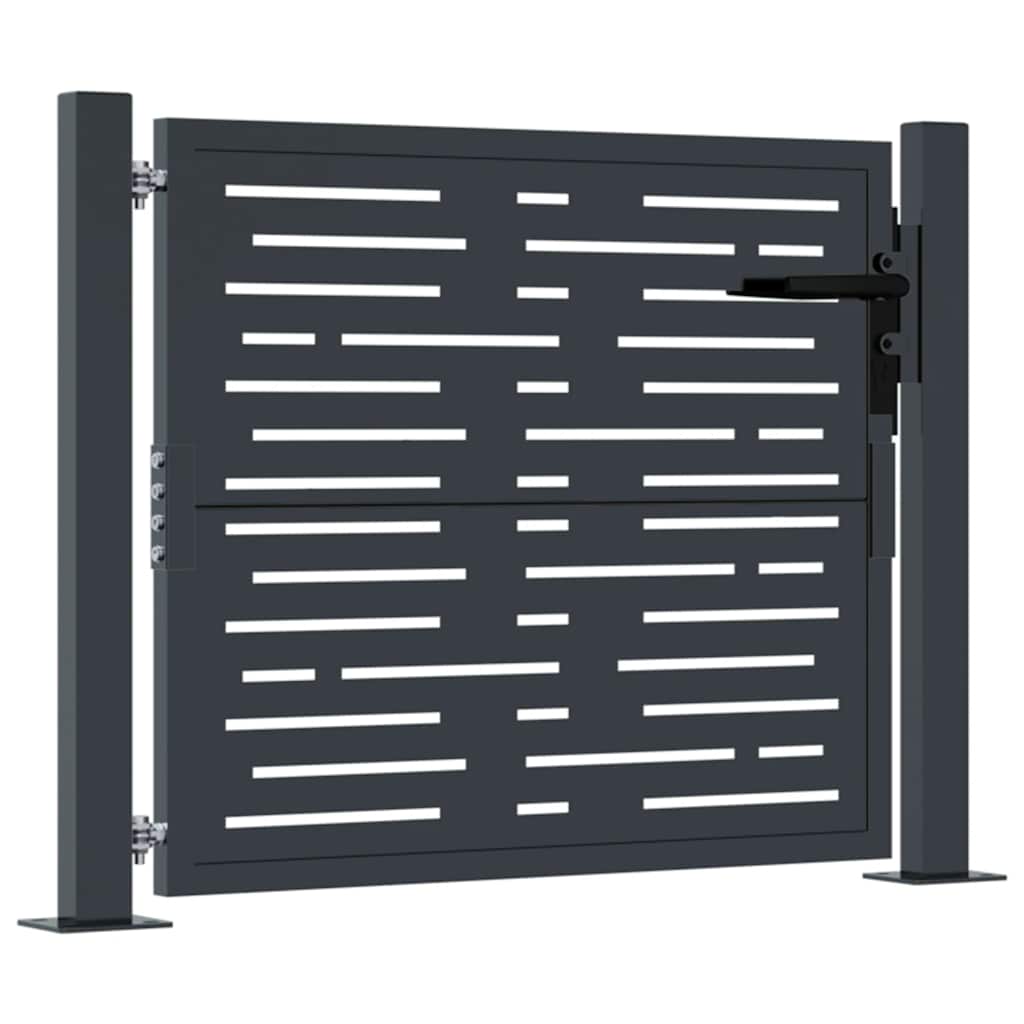 Garden Gate Anthracite 100x100 cm Steel Square Design