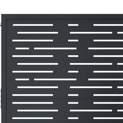 Garden Gate Anthracite 100x100 cm Steel Square Design