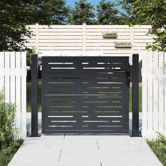Garden Gate Anthracite 100x100 cm Steel Square Design